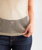 Metallic Netted Tank Top