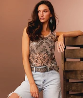 Sequin Mesh Tank Top