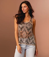 Sequin Mesh Tank Top
