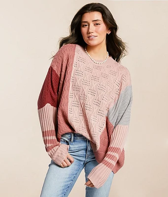 New Color Block Oversized Sweater