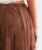 Tiered Lace Maxi Skirt