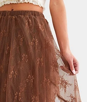 Tiered Lace Maxi Skirt
