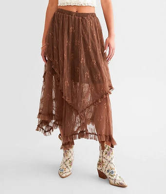 Bae Vely Tiered Lace Maxi Skirt