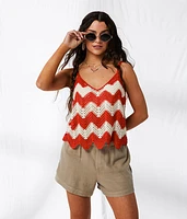 Chevron Sweater Tank Top