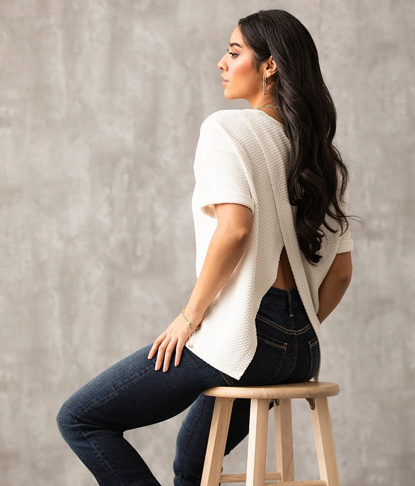Tulip Back Waffle Top
