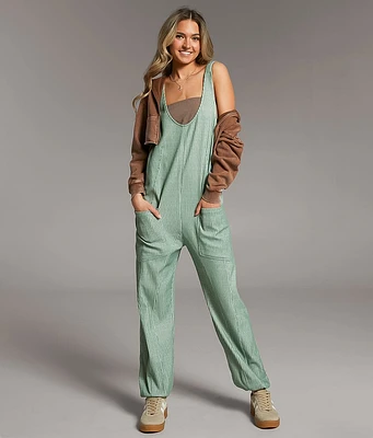 Striped Overall Jumpsuit