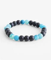 Matte Blue Black Agate Bracelet