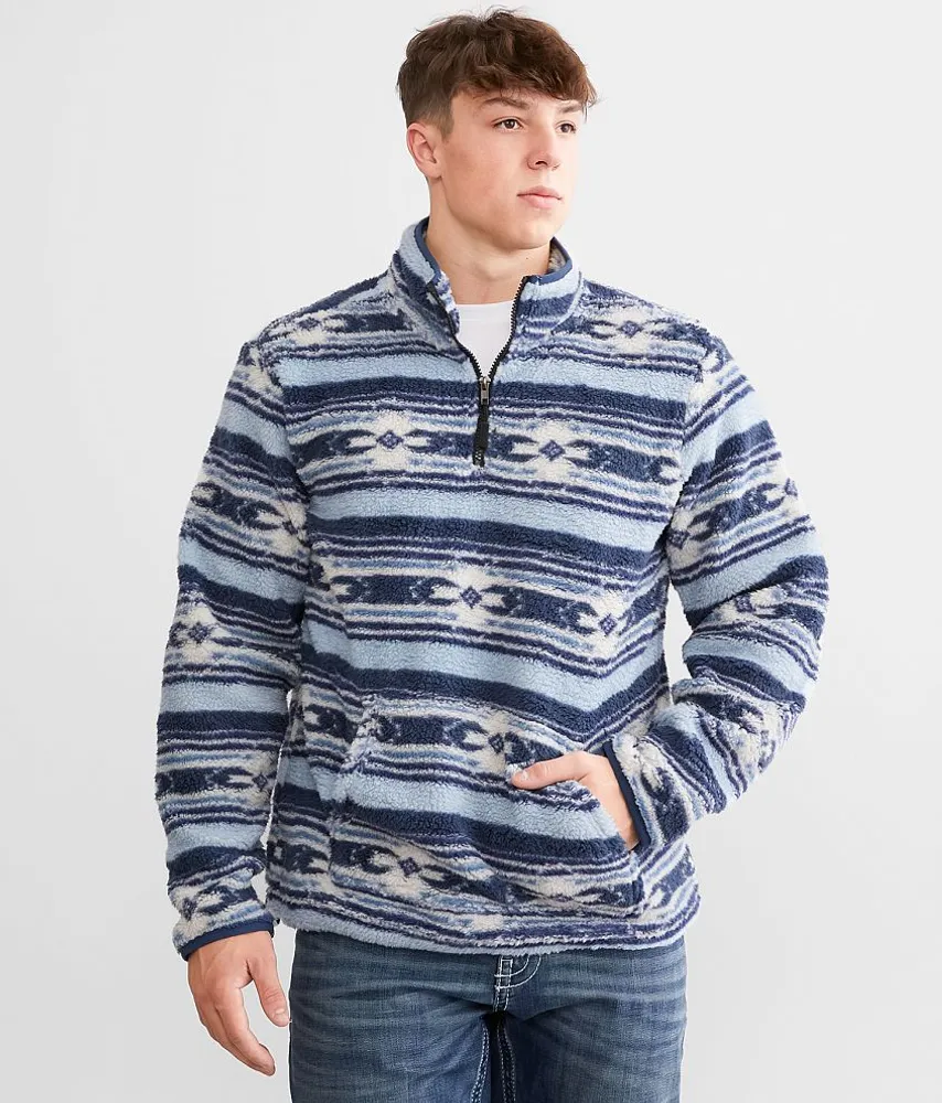 Rock & Roll Denim Southwestern Sherpa Pullover