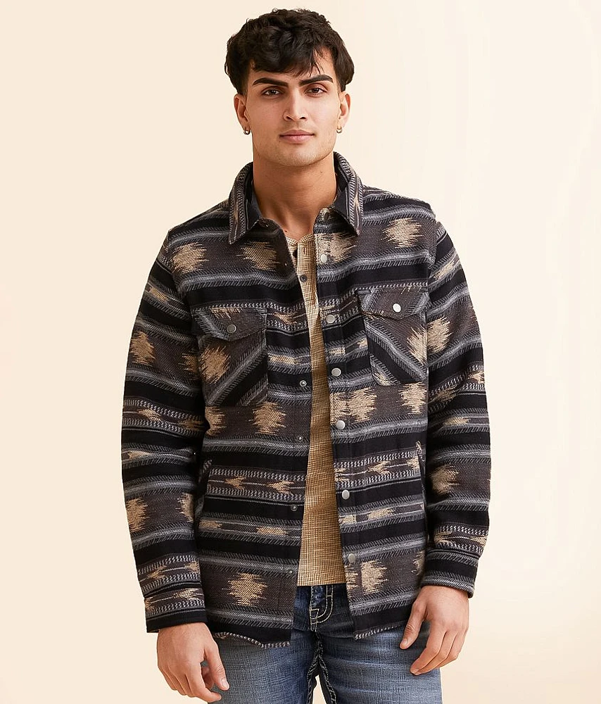 Rock & Roll Denim Aztec Stripe Shacket