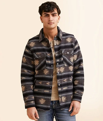 Rock & Roll Denim Aztec Stripe Shacket