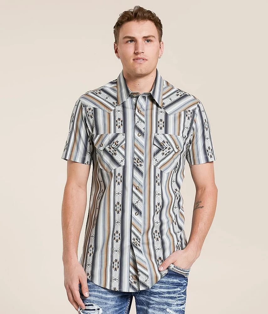 Aztec Striped Stretch Shirt