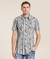 Aztec Striped Stretch Shirt