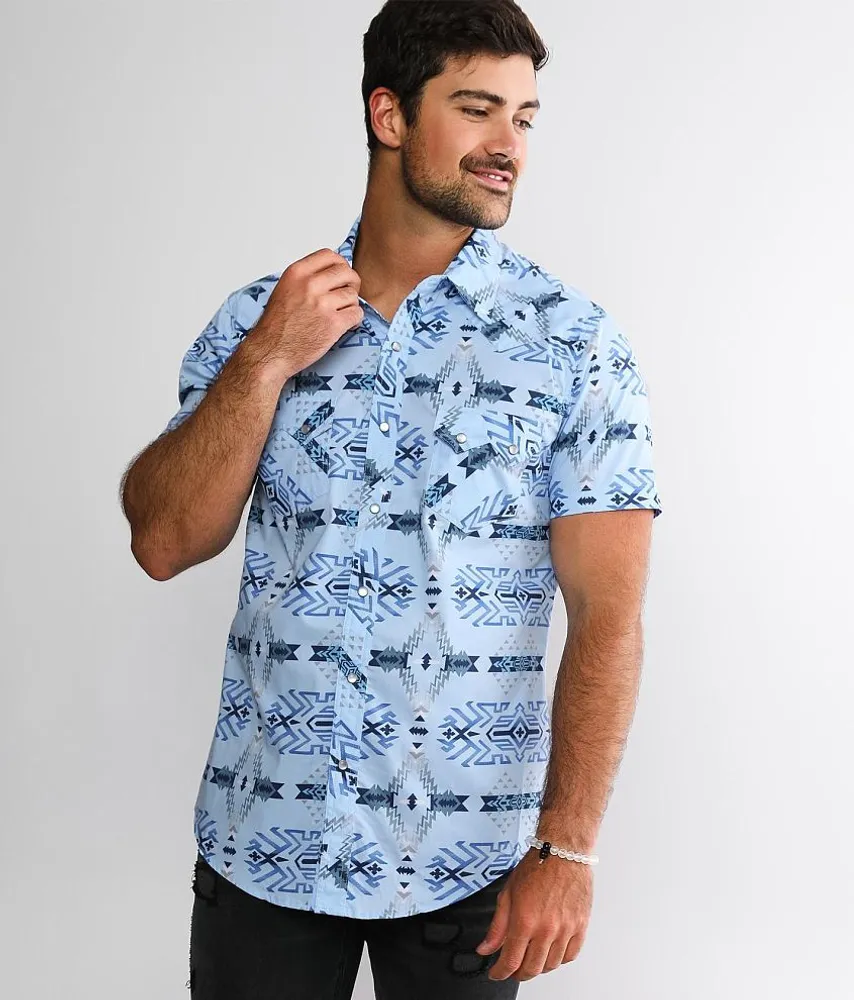 Rock & Roll Denim Aztec Stretch Shirt