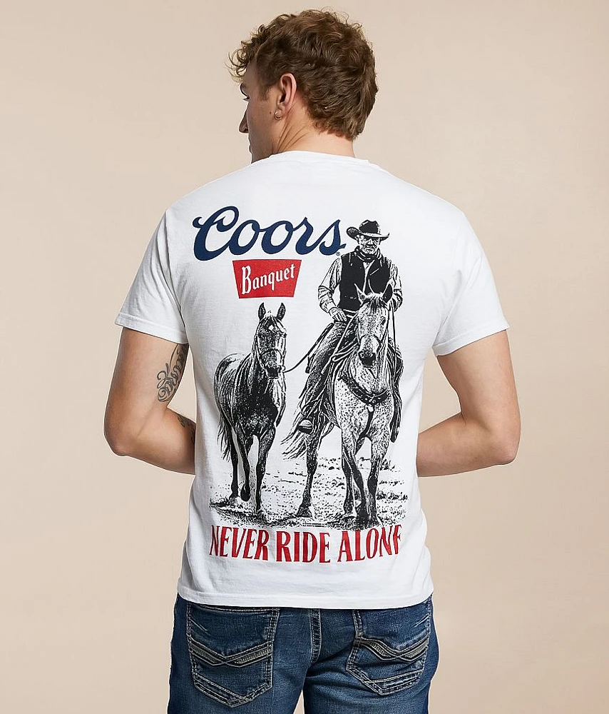 Screen Stars Coors Never Ride Alone T-Shirt