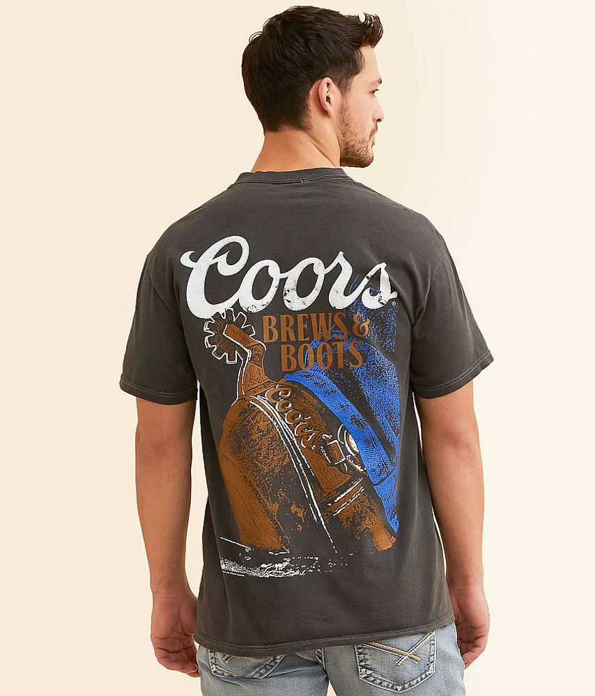 Screen Stars Coors Brews & Boots T-Shirt