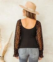 Ribbed Knit Fitted Top