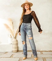 Ribbed Knit Fitted Top