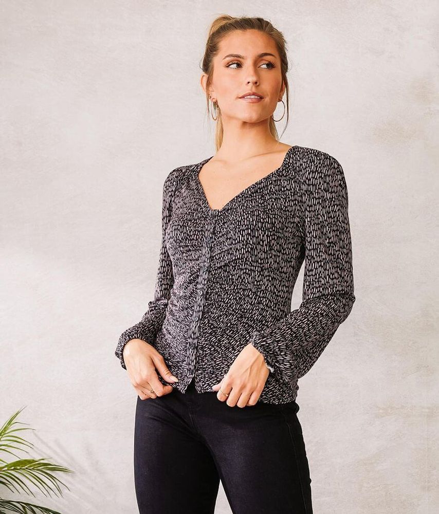 Willow & Root Ruched Knit Top