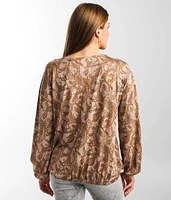 Paisley Surplice Top