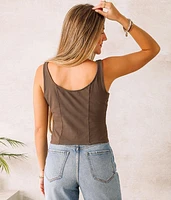 Cropped Knit Tank Top