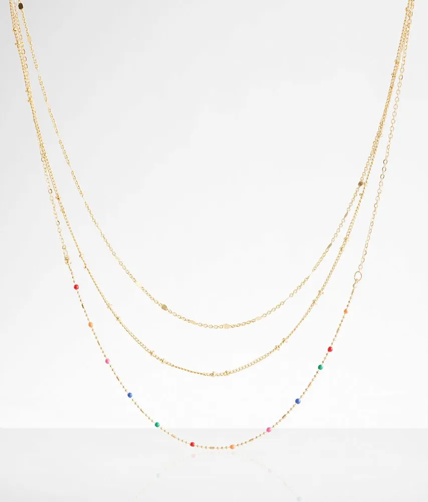 boutique by BKE Triple Strand Tiered Necklace