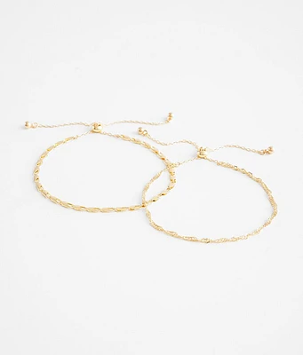 BKE 2 Pack Chain Bracelet Set