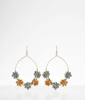 boutique by BKE Wood Flower Bead Earring