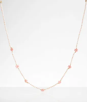 boutique by BKE Flower Seed Bead Necklace