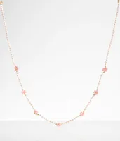 boutique by BKE Flower Seed Bead Necklace