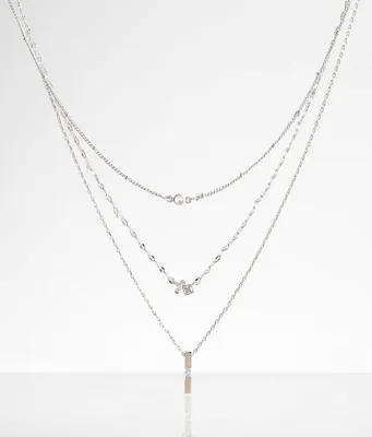 boutique by BKE Glitz Tiered Necklace