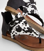 Angelika Hooded Cow Print Sandal