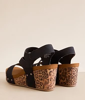 Atlas Cheetah Wedge Sandal