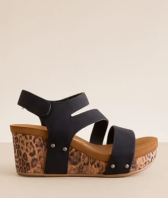 Atlas Cheetah Wedge Sandal