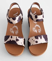 Bonita Cow Print Wedge Sandal