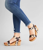 Bonita Cow Print Wedge Sandal