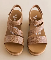 Casper Tooled Wedge Sandal