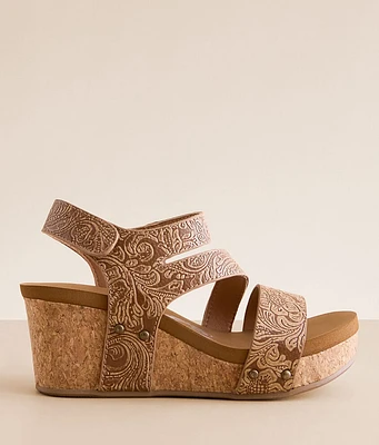 Casper Tooled Wedge Sandal