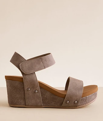 Devon Embossed Wedge Sandal