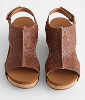 Emily Embossed Wedge Sandal