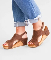 Emily Embossed Wedge Sandal