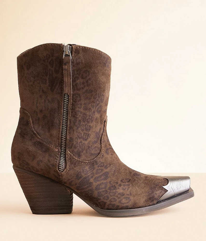 Very G Jimi Leopard Western Ankle Boot