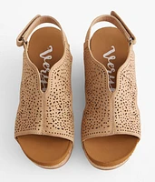 Nova Laser Cut Wedge Sandal