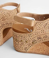 Nova Laser Cut Wedge Sandal