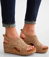 Nova Laser Cut Wedge Sandal