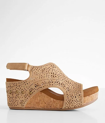 Nova Laser Cut Wedge Sandal