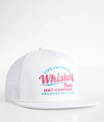 Whiskey Bent Cali White Trucker Hat
