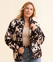 Wrangler Cow Print Sherpa Jacket