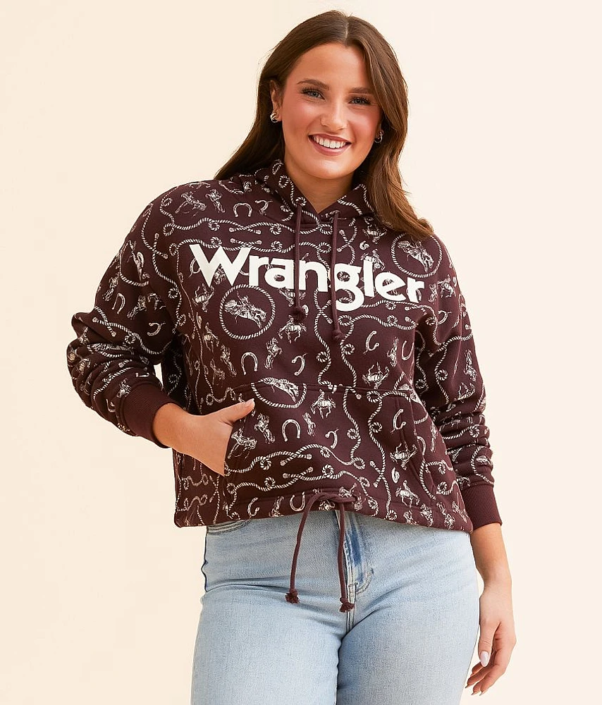 Wrangler Cinched Western Hooded Sweatshirt