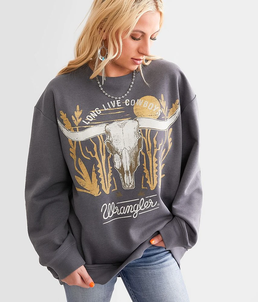 Wrangler Steer Skull Oversized Pullover