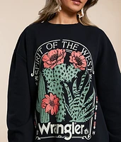 Cactus Flowers Oversized Pullover